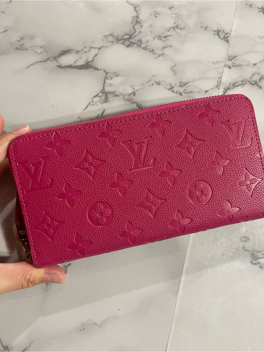 Louis Vuitton Fuchsia Monogram Zip-Around Wallet
